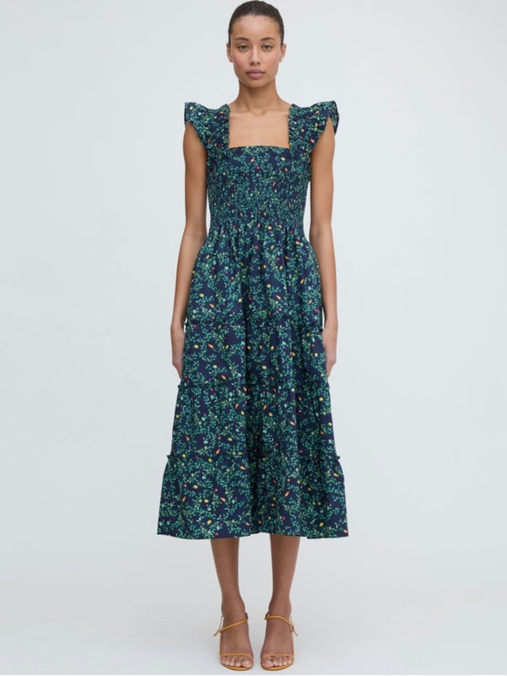 Hill House Home Ophelia Dress Midnight Garden Navy Midi Small